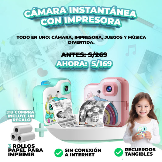 CÁMARA INSTANTÁNEA CON IMPRESORA