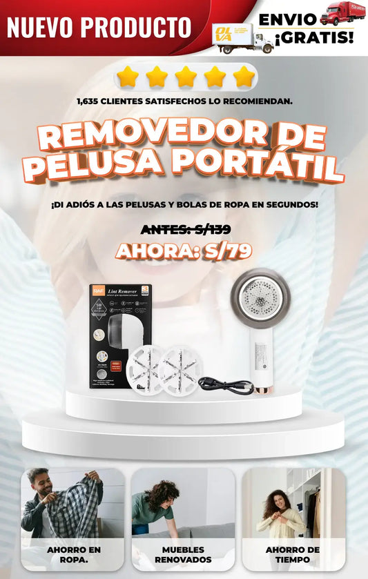 REMOVEDOR DE PELUSAS PORTÁTIL